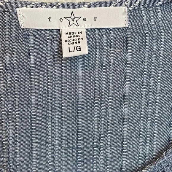 FEVER blue and white striped top - Picture 3 of 10